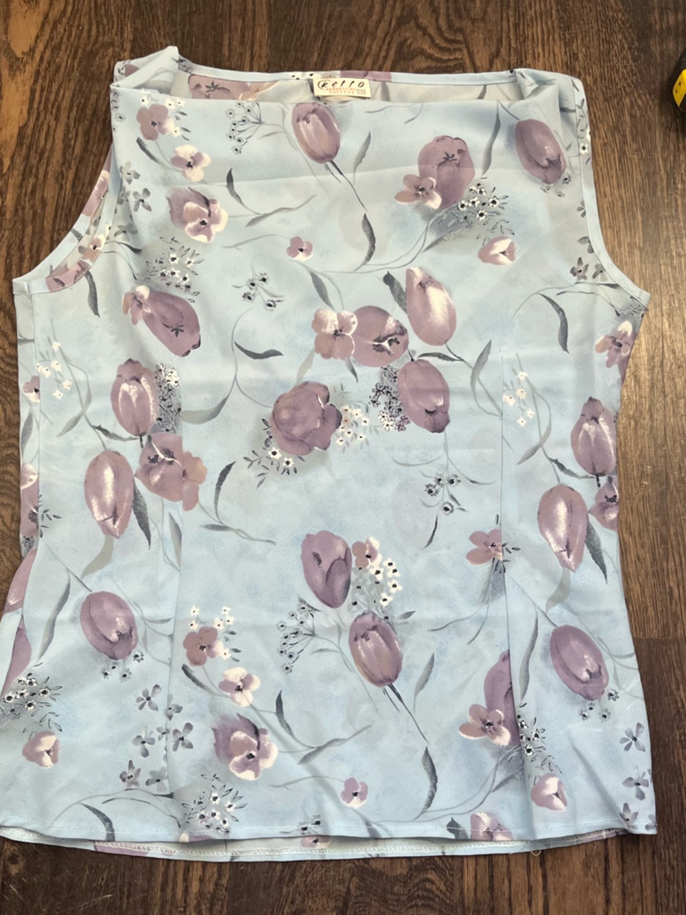 Othr Light Blue Floral Sleeveless Blouse